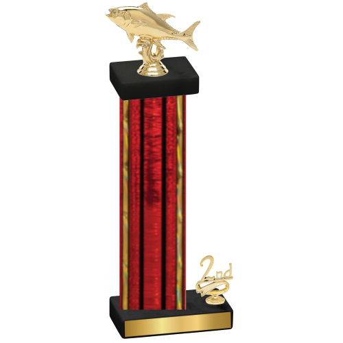 Accented Single Red Glacier Second Place Fishing Trophy