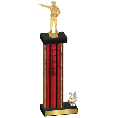 Accented Single Red Glacier Year Shooter Trophy