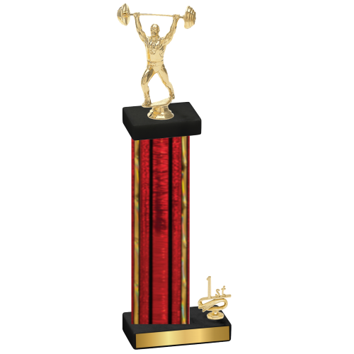 Accented Single Red Glacier First Place Weights Trophy