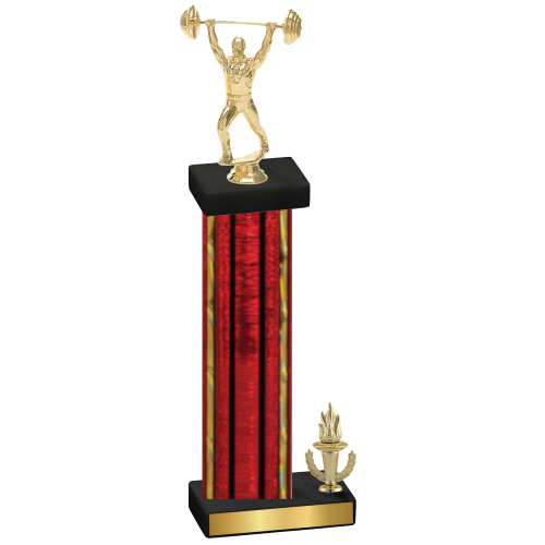 Accented Single Red Glacier Victory Weights Trophy