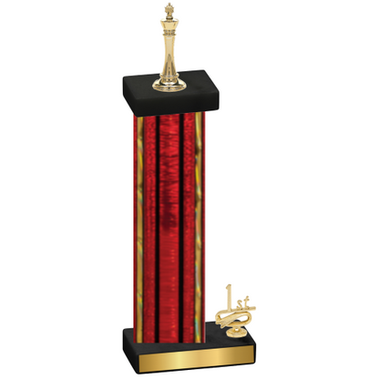 Accented Single Red Glacier First Place Chess Trophy