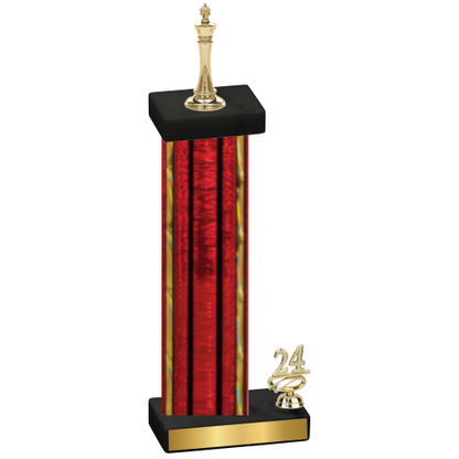 Accented Single Red Glacier Year Chess Trophy