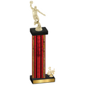 Accented Single Red Glacier Third Place Basketball Trophy