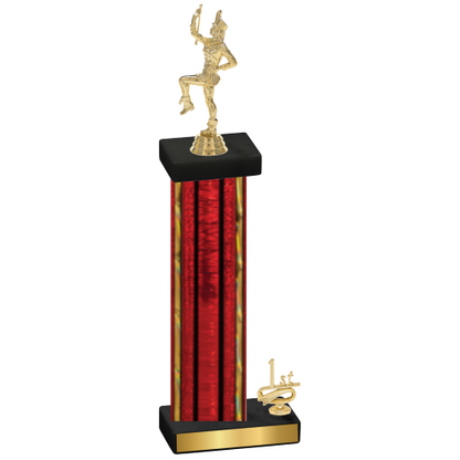 Accented Single Red Glacier First Place Majorette Trophy