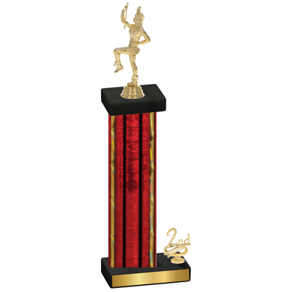 Accented Single Red Glacier Second Place Majorette Trophy