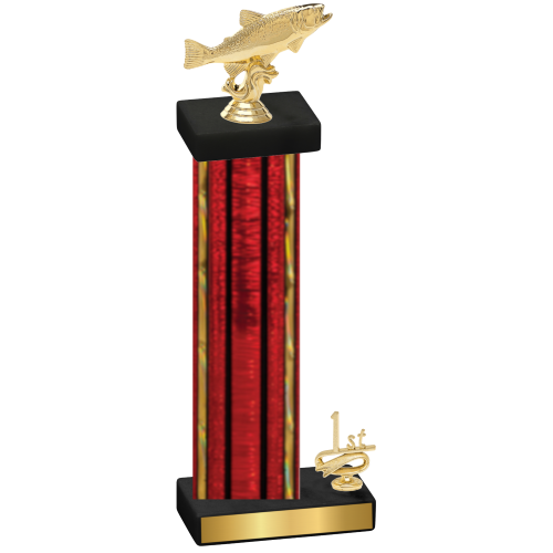 Accented Single Red Glacier First Place Fishing Trophy