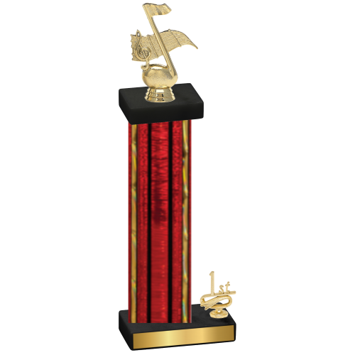 Accented Single Red Glacier First Place Music Trophy