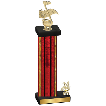 Accented Single Red Glacier Year Music Trophy