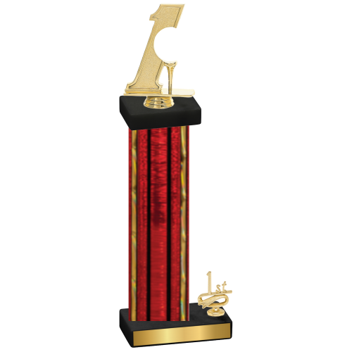 Accented Single Red Glacier First Place Golf Trophy