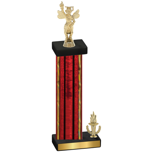 Accented Single Red Glacier Victory Academics Trophy