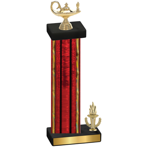 Accented Single Red Glacier Victory Academics Trophy