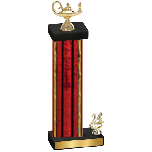 Accented Single Red Glacier Year Academics Trophy