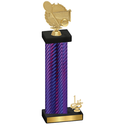 Accented Single Purple Carbon Fiber First Place Tennis Trophy