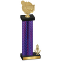 Accented Single Purple Carbon Fiber Victory Tennis Trophy