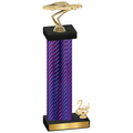 Accented Single Purple Carbon Fiber Second Place Cars Trophy