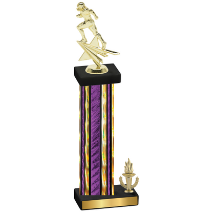 Accented Single Purple Glacier Victory Football Trophy