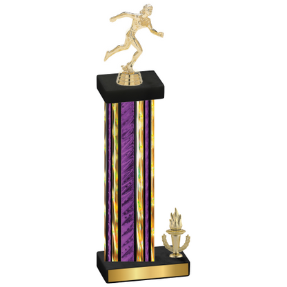 Accented Single Purple Glacier Victory Running Trophy