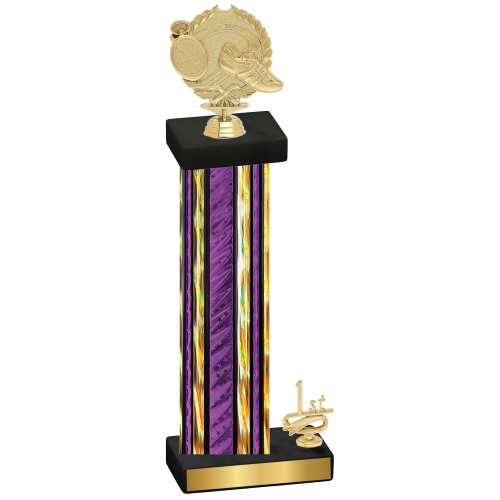 Accented Single Purple Glacier First Place Running Trophy