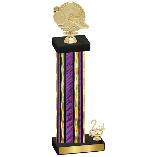 Accented Single Purple Glacier Second Place Running Trophy