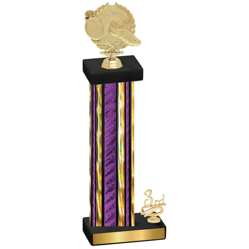 Accented Single Purple Glacier Third Place Running Trophy