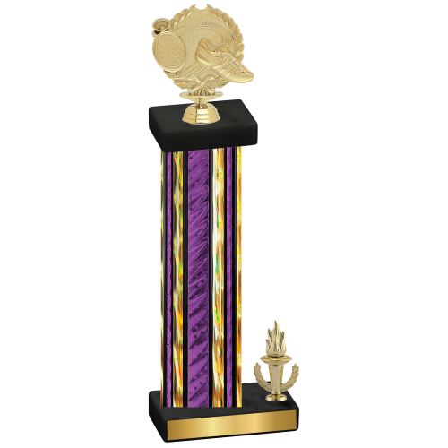 Accented Single Purple Glacier Victory Running Trophy