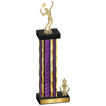 Accented Single Purple Glacier Victory Tennis Trophy