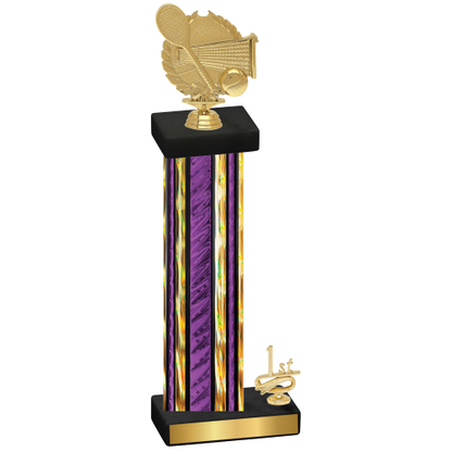 Accented Single Purple Glacier First Place Tennis Trophy