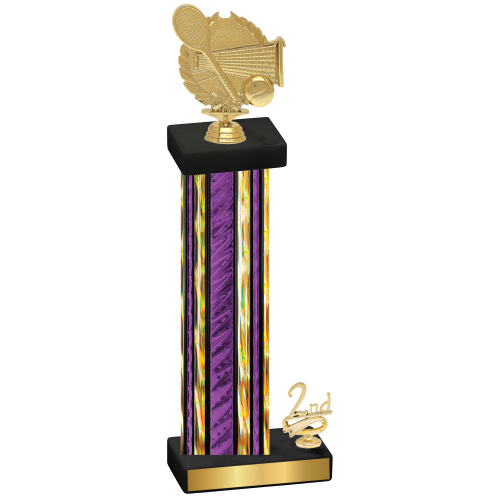 Accented Single Purple Glacier Second Place Tennis Trophy