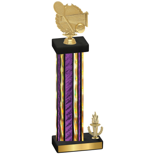 Accented Single Purple Glacier Victory Tennis Trophy