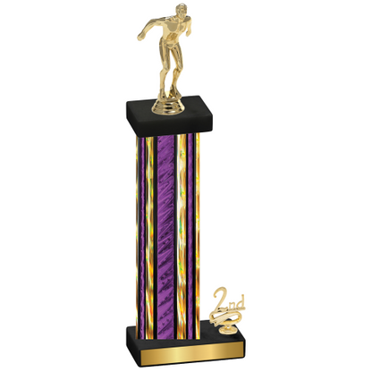 Accented Single Purple Glacier Second Place Swimming Trophy