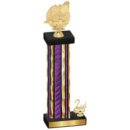 Accented Single Purple Glacier Second Place Swimming Trophy