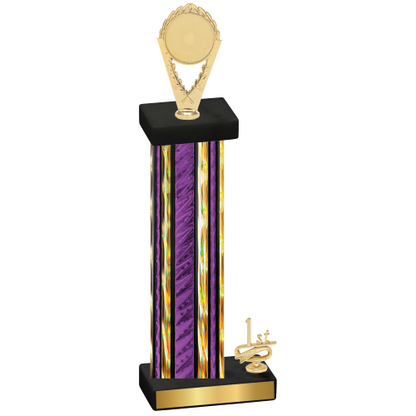 Accented Single Purple Glacier First Place Insert Trophy