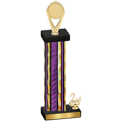 Accented Single Purple Glacier Second Place Insert Trophy