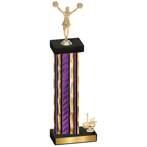 Accented Single Purple Glacier First Place Cheerleading Trophy