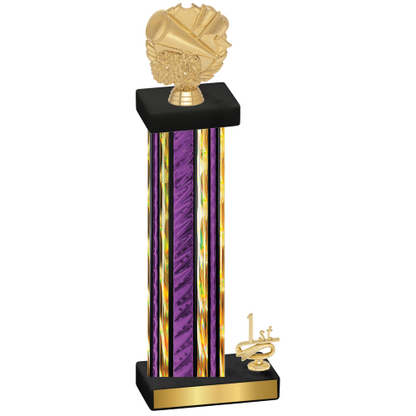 Accented Single Purple Glacier First Place Cheerleading Trophy