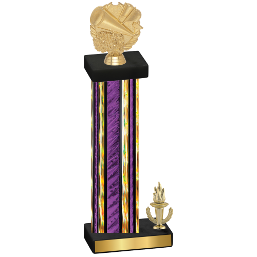 Accented Single Purple Glacier Victory Cheerleading Trophy