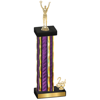 Accented Single Purple Glacier Second Place Victory Trophy