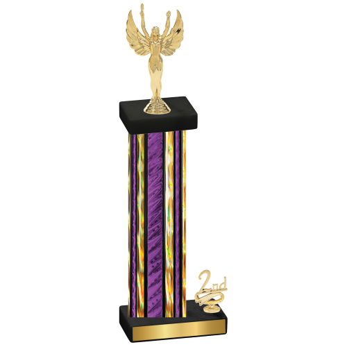 Accented Single Purple Glacier Second Place Victory Trophy