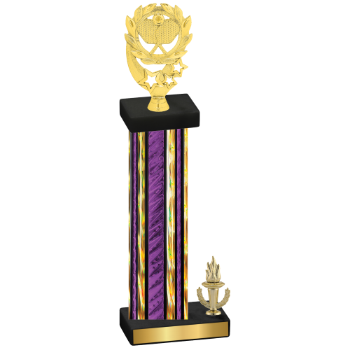 Accented Single Purple Glacier Victory Pickleball Trophy