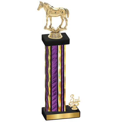 Accented Single Purple Glacier Third Place Horses Trophy