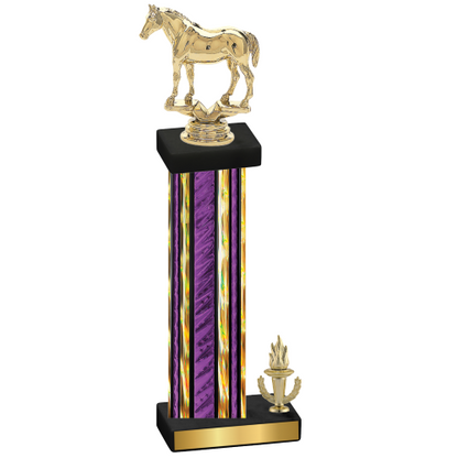 Accented Single Purple Glacier Victory Horses Trophy