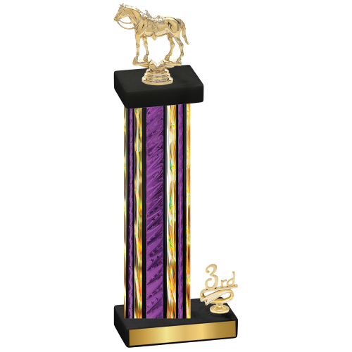Accented Single Purple Glacier Third Place Horses Trophy