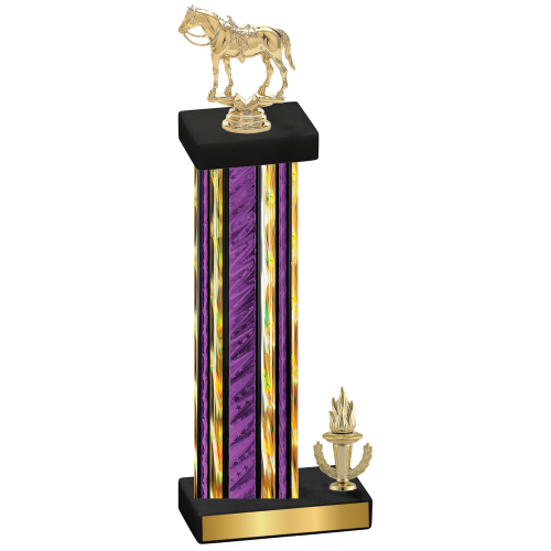 Accented Single Purple Glacier Victory Horses Trophy