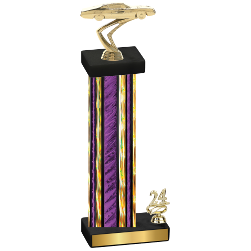 Accented Single Purple Glacier Year Cars Trophy