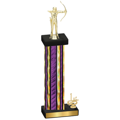 Accented Single Purple Glacier First Place Archery Trophy