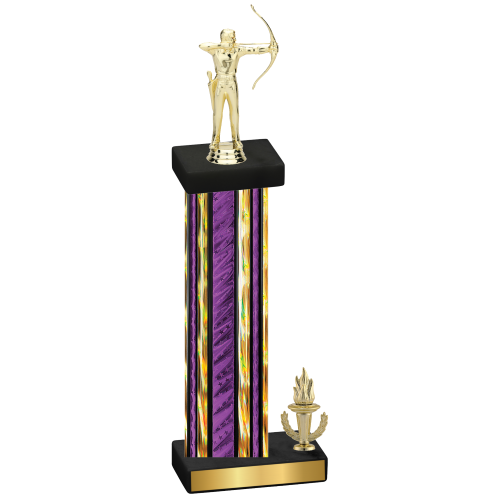 Accented Single Purple Glacier Victory Archery Trophy