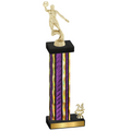 Accented Single Purple Glacier Year Basketball Trophy