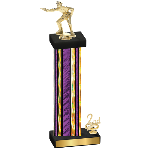 Accented Single Purple Glacier Second Place Shooter Trophy