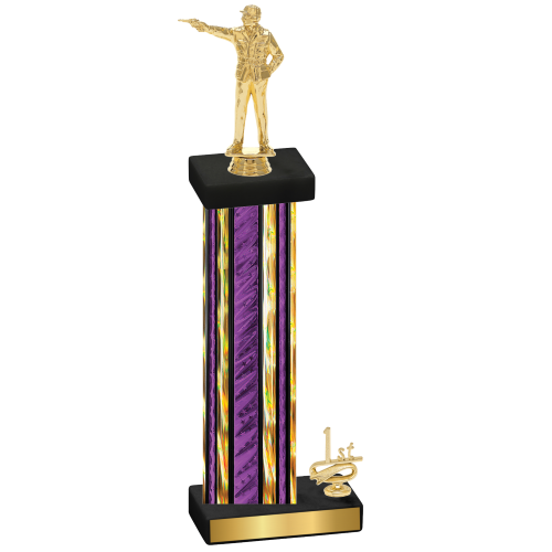 Accented Single Purple Glacier First Place Shooter Trophy