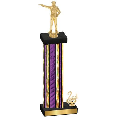 Accented Single Purple Glacier Second Place Shooter Trophy